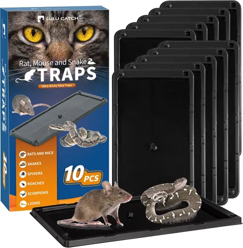 Vista 16 de LULUCATCH, trampas para ratones, 6 unidades de trampas grandes de pegamento para interiores para el hogar, tablas de pegamento a granel pre-cebadas