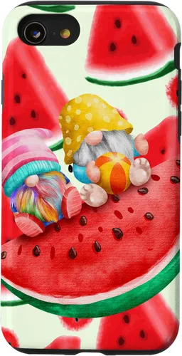 Vista 18 de Summertime with My Gnomies Watermelon Retro Beach Summer Case for iPhone 17