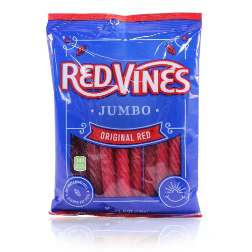 Vista 5 de Red Vines Black Jumbo Regaliz Twists Bolsa de 8 oz (paquete de 12)