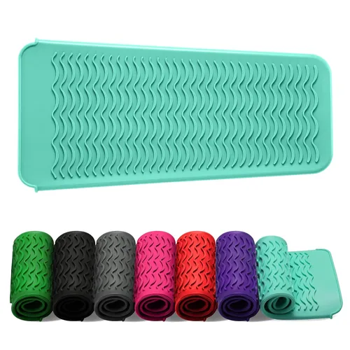 Vista 14 de ZAXOP - Funda de silicona resistente para plancha, rizador, herramientas calientes para el cabello (negro)