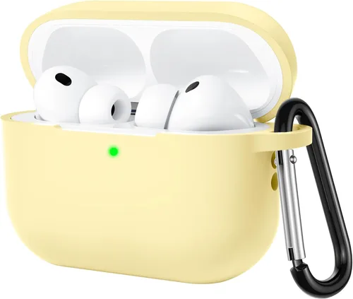 Vista 17 de Lerobo - Funda protectora completa de silicona suave para AirPods Pro 3 Rojo
