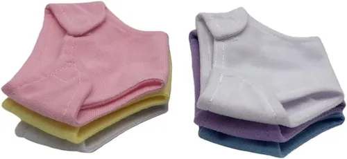 Vista 3 de Paquete de 6 pañales de tela para muñeca bebé, pasteles
