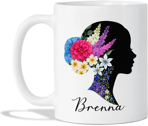 Vista 14 de Taza de café personalizada de cactus, taza de flores de cactus con nombre, taza de té de cactus, taza de cerámica con nombre personalizado, regalos