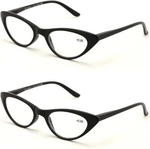 Vista 5 de V.W.E. - 2 pares de lentes de lectura vintage con diseño de ojo de gato para mujer