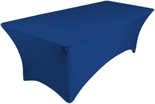 Vista 7 de TEKTRUM Mantel elástico rectangular de 8 pies de largo, para jacuzzi, para feria comercial, tela de alta calidad (negro)