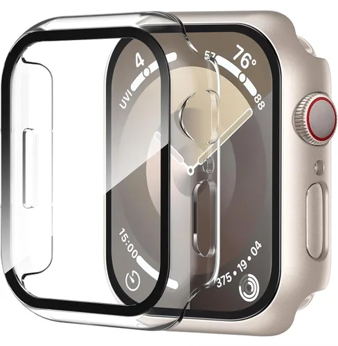 Vista 15 de Smiling Paquete de 2 fundas compatibles con Apple Watch Serie 3/Serie 2 de 1.49 pulgadas, protector de pantalla vidrio templado, carcasa rígida
