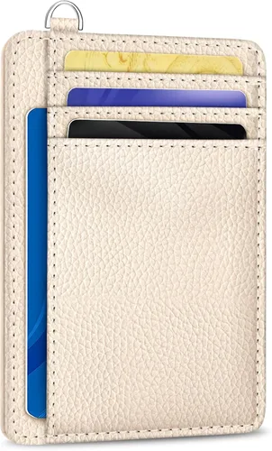 Vista 48 de Yonlevres Cartera delgada para tarjetas de crédito, cartera RFID para mujer, bolsillo frontal, soporte para tarjetas pequeñas, estuche para tarjetas