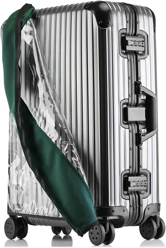 Vista 11 de Funda Transparente de PVC para Maleta, No Requiere Desmontaje Protector de Equipaje Claro Funda para Maleta Negro