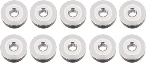 Vista 6 de Queenbox Bobinas de aluminio industriales de 0.827 in para máquinas de coser Singer Brother, 10 Uds
