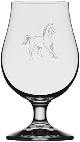 Vista 48 de Abaco Barb Body Horse - Vaso de cerveza Iona grabado (13.25 onzas)