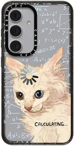 Vista 150 de CASETiFY Funda de impacto para Galaxy S22+ - Adhesivo Aries Moross, color negro transparente