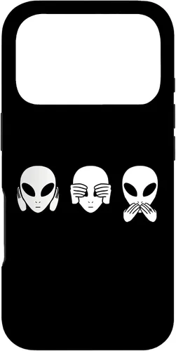Vista 30 de Alien See Hear Speak No Evil Funny Extraterrestrial Space Case for iPhone 17
