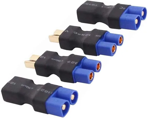 Vista 7 de Adaptador de conector de batería RC LiPo de 4 piezas compatible con EC3 a T macho hembra conectores ESC cargador