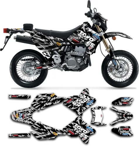 Vista 35 de Kit de calcomanías personalizadas para Suzuki DRZ400 E / DRZ400 Enduro / DRZ400E / DR-Z400E / DRZ400 EN 1999-2024, SZDRSE9919003-KO