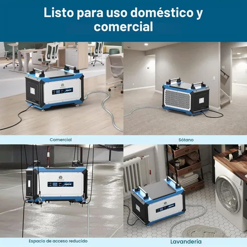 Vista 7 de ARGENDON 145 Pint Crawl Space/Basement Dehumidifier with Drain Hose Azul ana Blanco
