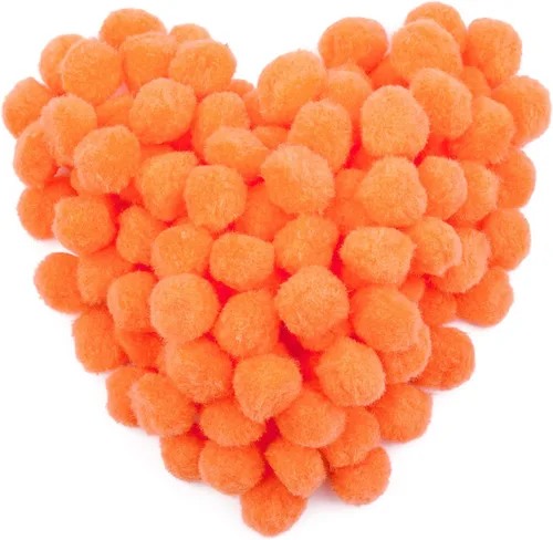 Vista 32 de MORFEN 150 pompones, pompones negros de 1 pulgada, bolas de pompón mullido, pequeños pompones para manualidades, proyectos de manualidades