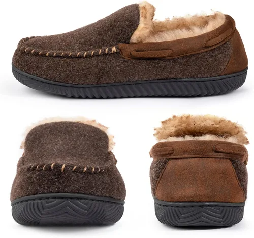 Vista 3 de RockDove Hearthfire - Pantuflas de espuma viscoelástica para hombre