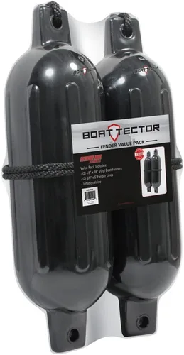 Vista 4 de Extreme Max 3006.7375 BoatTector Defensa Inflable Value Paquete de 2 - 4.5" x 16", Negro