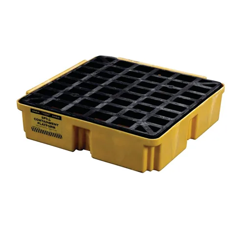 Vista 24 de Eagle Plataforma modular para derrames de un tambor, 26.25"x26"x6.5", sumidero de 15 galones, bandeja de contención de capacidad de carga de 2,000