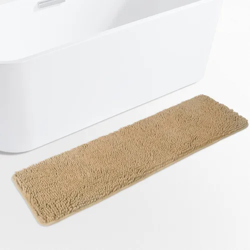 Vista 164 de Yeaban Alfombra de pasillo de baño de 24 x 72 pulgadas, antideslizante, alfombra de baño larga de felpilla gruesa, absorbente y lavable, alfombra