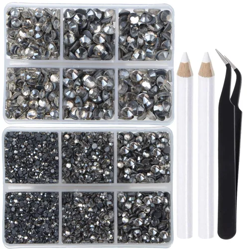 Vista 40 de LPBeads 10000 unidades de diamantes termoadhesivos SS6 amatista con parte trasera plana, gemas de diamantes de imitación de cristal redondas
