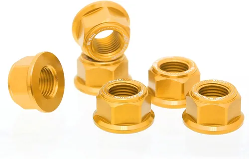 Vista 8 de MC MOTOPARTS Tuercas de piñón trasero negras compatibles con YZF 600R YZF R1 R3 R6 FZ1 FZ6 FZ8