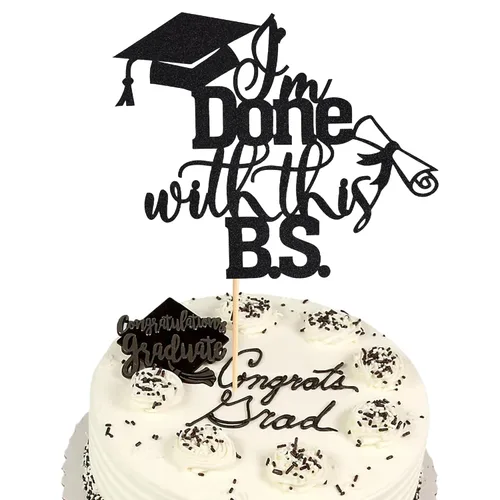 Vista 18 de Arthsdite 1 pieza Adorno para Tarta de Felicitación - Adorno de Tarta de Graduación - 2025 Suministros de Decoración para Fiesta de Graduación