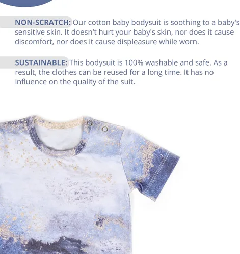 Vista 3 de Oilo Studio's Baby Bodysuit I Ropa de bebé para recién nacidos I Género Neutral Baby Clothing I Cute Summer Outfits