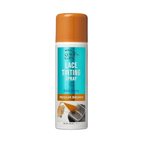 Vista 10 de KISS Colors & Care Lace Tinting Spray, Medium Dark Brown, 3 oz Quick Drying Washes Out Easily Smudge-Free Sweat Resistant