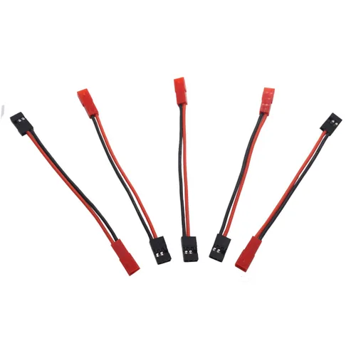 Vista 5 de ShareGoo 10 CM 20AWG JST hembra enchufe a JR macho servo receptor conector adaptador cable para coche RC FPV barco Lipo batería RC luces LED