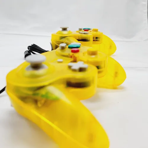 Vista 3 de GamceCube Controller, NGC Transparent Yellow Gamepad For Gamecube, Wii, Wii U & Switch
