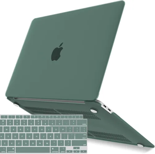 Vista 31 de IBENZER Compatible con Nuevo MacBook Air de 13 pulgadas Funda 2022 2021 2020 M1 A2337 A2179 A1932, Carcasa Rígida de Plástico con Cubierta de azul
