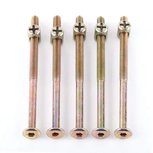 Vista 4 de Tornillo de muebles M6, tornillos de cabeza hexagonal para cuna, literas y sillas (3.937 in)