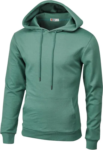 Vista 19 de H2H Sudadera con Capucha Tipo Pullover para Hombre, Ligera, de Manga Larga, con Bolsillo Canguro, Ajuste Ceñido, Básica, Casual, Suéter
