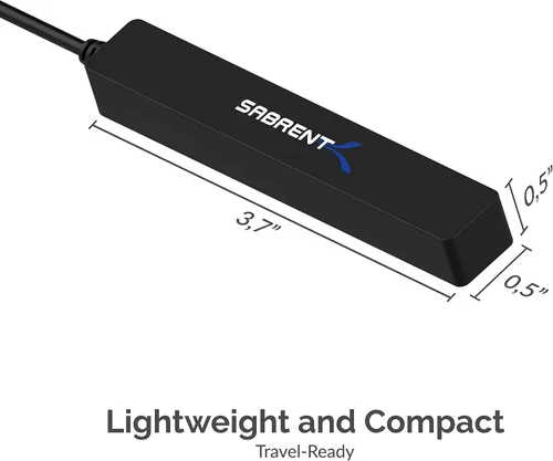 Vista 7 de SABRENT Hub USB 2.0 portátil de 4 puertos (cable de 9.5") para Ultra Book, MacBook Air, Tablet PC con Windows 8 (HB-MCRM)