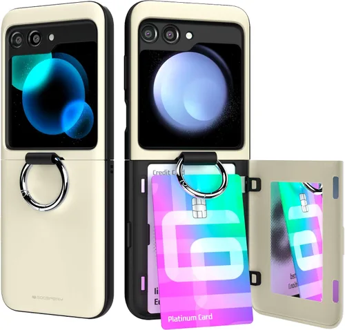 Vista 30 de GOOSPERY Parachoques magnético para puerta compatible con Galaxy Note 10, estuche tipo billetera con tarjetero, cierre automático por iman, funda