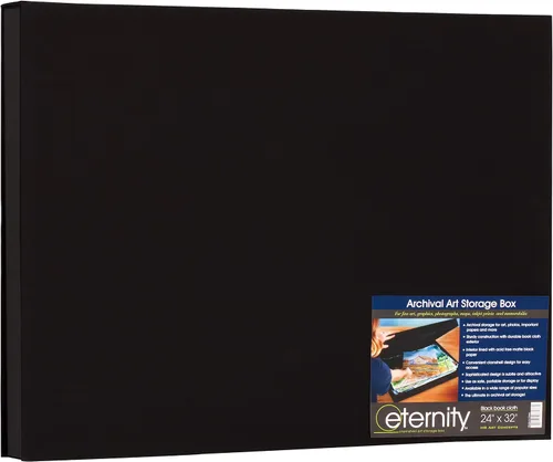 Vista 9 de HG Art Concepts Eternity Archival Clamshell - Caja de almacenamiento de fotos, color negro, 8.5 x 11 pulgadas, para almacenar obras de arte, fotos