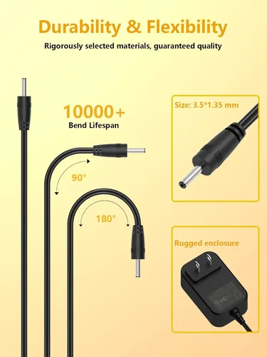 Vista 6 de Adaptador de corriente de 21 W compatible con Alexa Echo de 1ª y 2ª generación, compatible con Echo Show (1ª generación), Fire TV (2.ª generación)