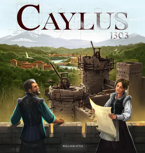 Vista 2 de Caylus 1303 - Juego de mesa - Juego de estrategia de construcción de ciudades, juego de colocación de trabajadores económicos para niños y adultos