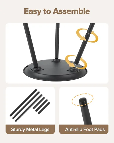 Vista 6 de Soporte alto para plantas de interior, soportes de metal para plantas de interior de mediados de siglo, mesa de altura ajustable para macetas