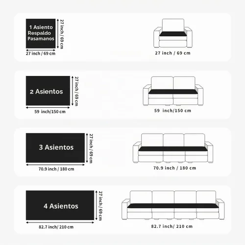 Vista 6 de Funda para sofá, fundas de sofá para perros, lavables, antideslizantes, a rayas, para sofá seccional, protector de muebles para forma de L