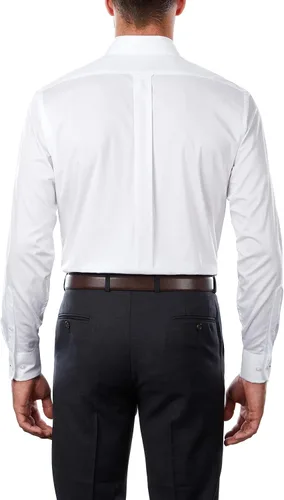Vista 2 de IZOD - Camisa de vestir con corte regular para hombre, elástica, cuello con botones lisos
