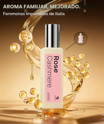 Vista 4 de purefittech Aceite de perfume de feromonas para mujer, fragancia enrollable de cachemira rosa de larga duración, perfume de aceite esencial puro