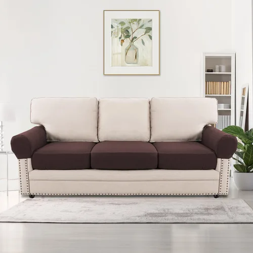 Vista 64 de H.VERSAILTEX Fundas elásticas para sillas de varias piezas, fundas para cojines ajustables para asiento y respaldo