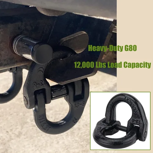 Vista 4 de Conector de Cadena de Seguridad Hammerlock, Enlace de Acoplamiento Hammerlock de 1/2 Pulgada, Enlace de Conector de Cadena de Seguridad de Enganche