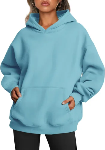 Vista 162 de Trendy Queen - Sudaderas extragrandes con capucha para mujer, suéteres de manga larga, sin botones, de vellón, de otoño, ropa de invierno