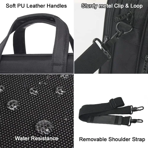 Vista 8 de Maletines grandes para hombres bolsa de lona de 15.6 pulgadas 17 pulgadas 19 pulgadas portátil caso trabajo bolsas oficina mensajero