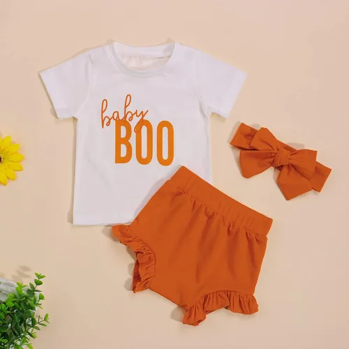 Vista 19 de Conjunto de camiseta y pantalones cortos para bebé niña del 4 de julio, camiseta y pantalones cortos para el Día de los Caídos