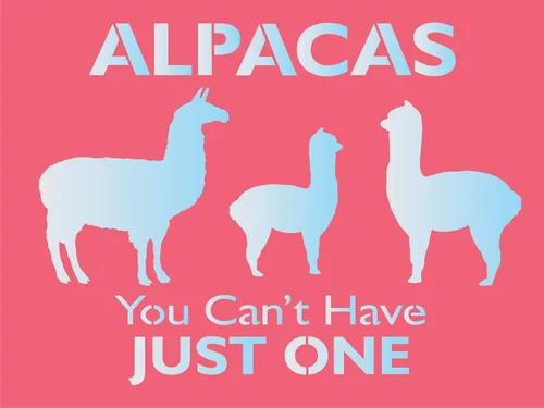 Vista 3 de Plantillas de Joanie Alpaca Can't Have Just One Llama Baby Farm Ranch Art Craft Farmhouse Hobby DIY Letreros reutilizables Mylar