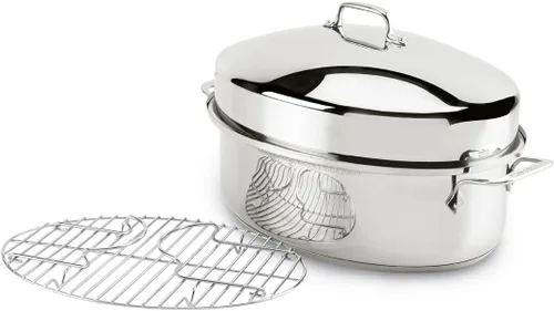 Vista 15 de All-Clad Asador Especial de Acero Inoxidable con Estante Antiadherente de 11x14 Pulgadas Apto para Horno y Asador Seguro hasta 600°F, Cacerolas
